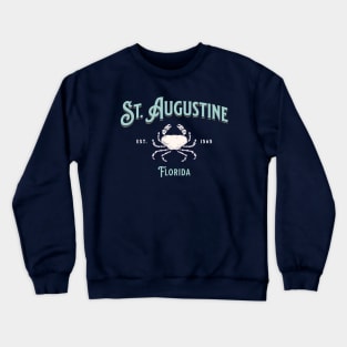 Saint Augustine Florida Vintage Crab Crewneck Sweatshirt
